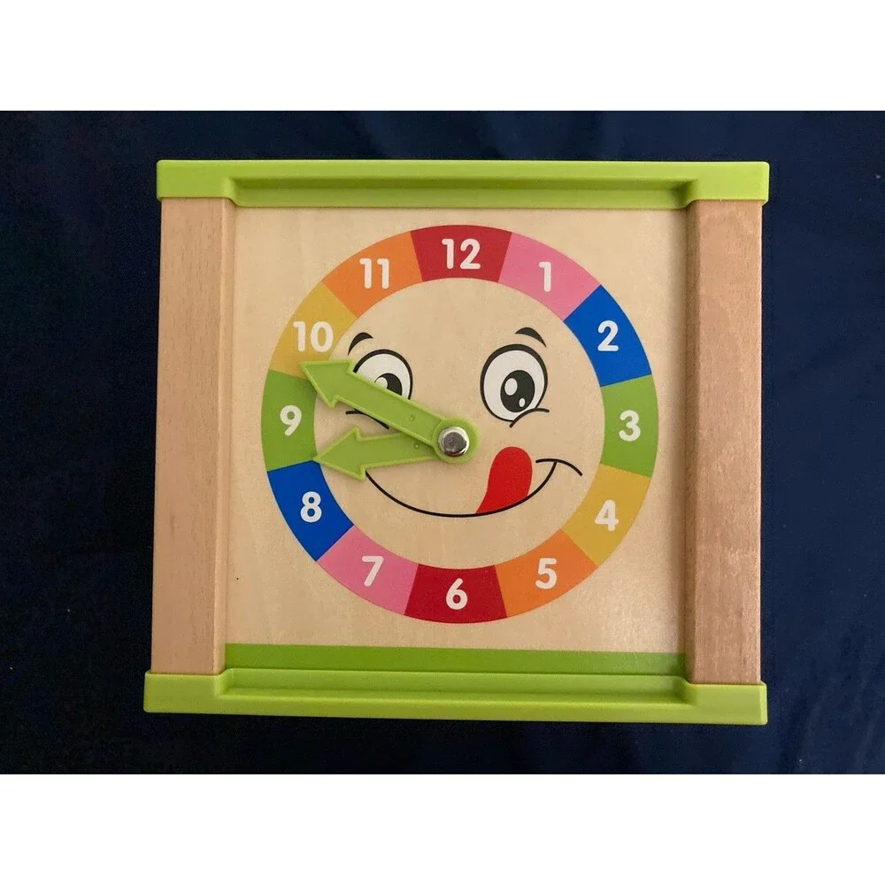 TOYVENTIVE Wooden Activity Cube Toy – Interactive Learning Play for Toddlers